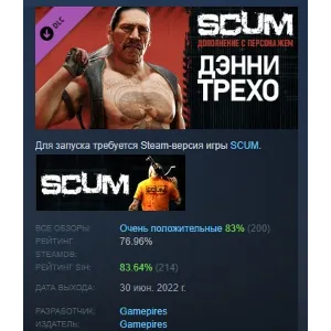 Купить SCUM Danny Trejo Character Pack STEAM РОССИЯ